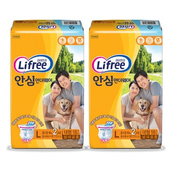 라이프리 안심언더웨어 대형 18개x 2팩