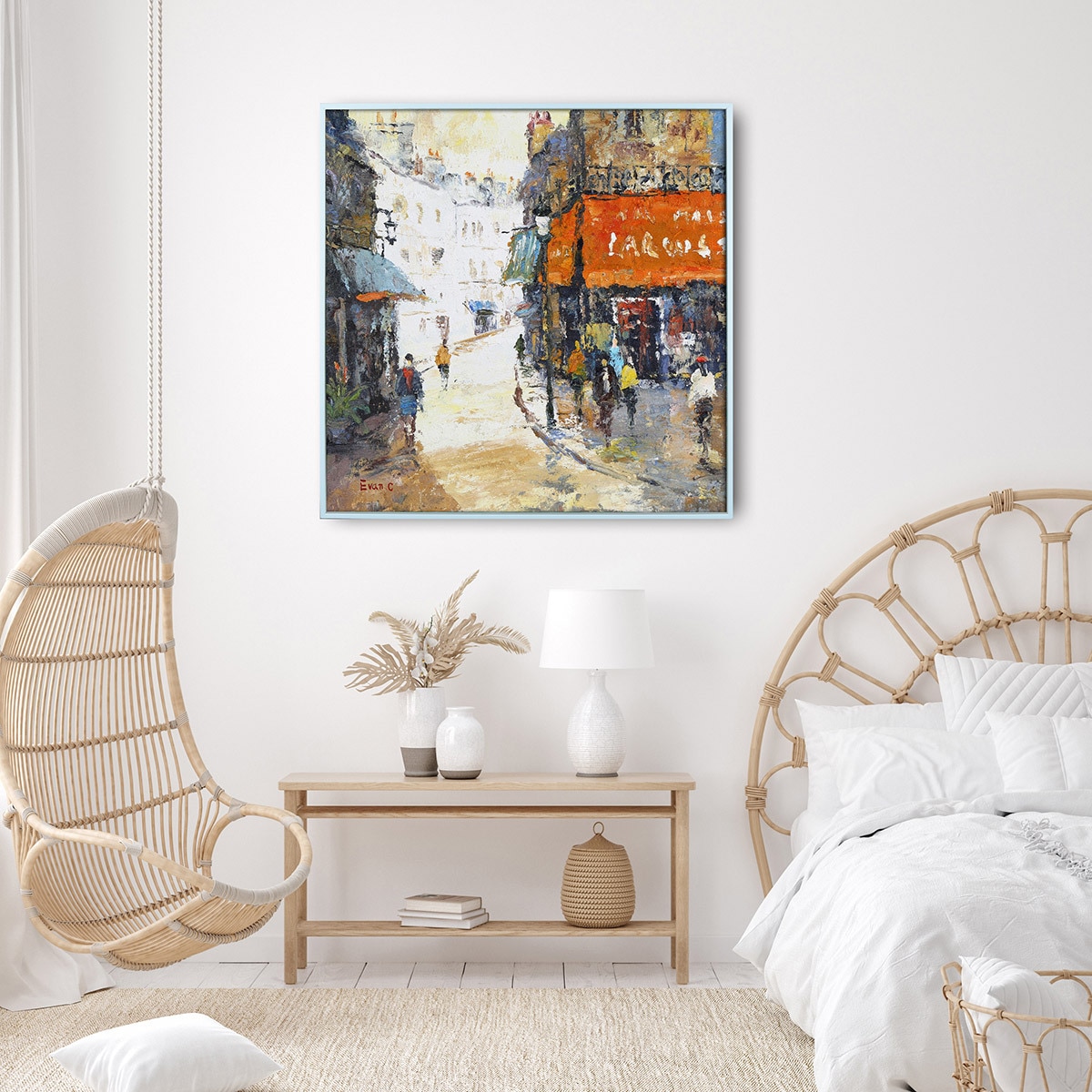 지클레 그림 액자 76x76cm - 파리카페