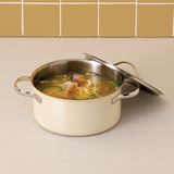 에델코첸 통 3중 냄비 20cm (찜기 포함) - 아이보리