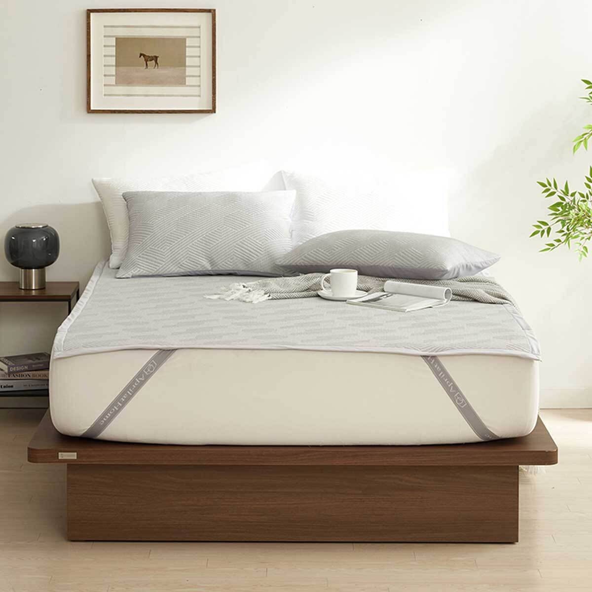 에이프릴엣홈 3중직 아이스 메쉬 패드 - 퀸, 그레이 에이프릴엣홈 3중직 아이스 메쉬 패드 - 퀸, 그레이