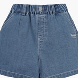 베네통 키즈 데님 반바지 - 여아미드인디고