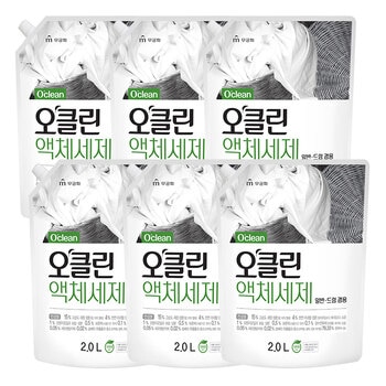 무궁화 오클린 액체세제 2L 리필 x 6