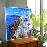 지클레 그림 액자 76x76cm - 그리스 산토리니