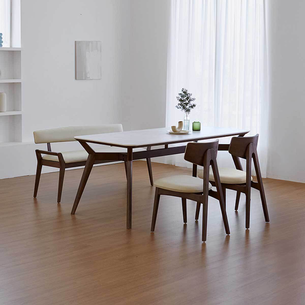 핸슨 오크원목 포세린 세라믹 4인용 식탁세트 (1400) - 쉐인, 아이보리+아이보리 핸슨 오크원목 포세린 세라믹 4인용 식탁세트 (1400) - 쉐인, 아이보리+아이보리