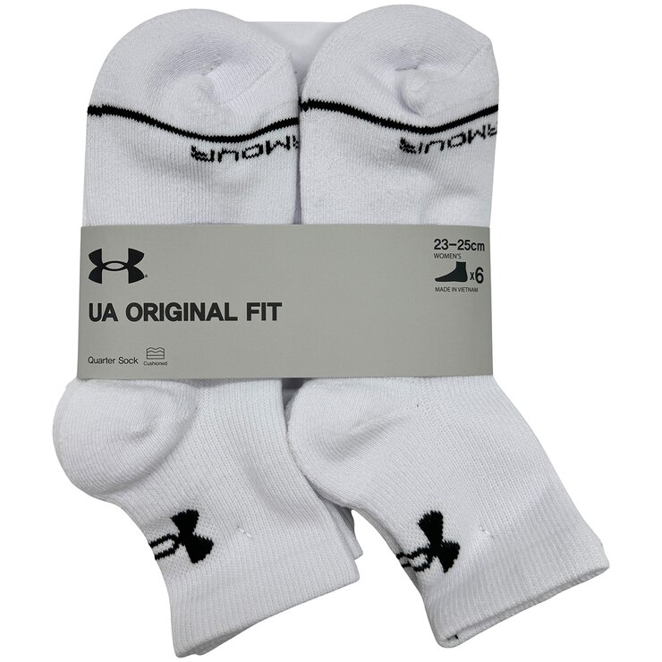 언더아머 성인 스포츠양말 6족 - 여성 화이트
