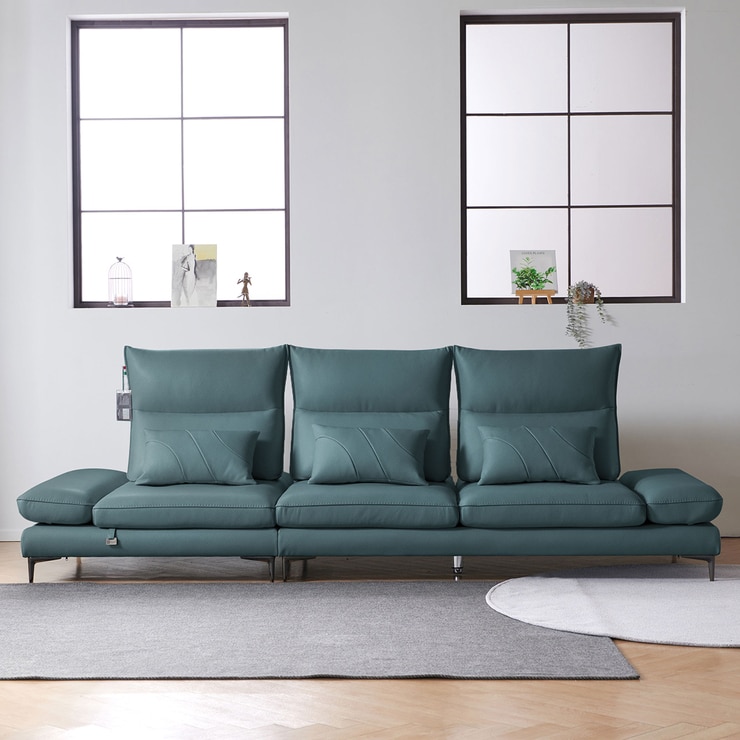 사트바 폰펠리 멀티스윙 이태리 통가죽 4인소파