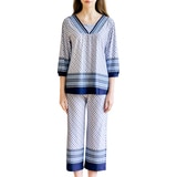 비너스 여성 폴리스판 라운지 세트 - 네이비, XL