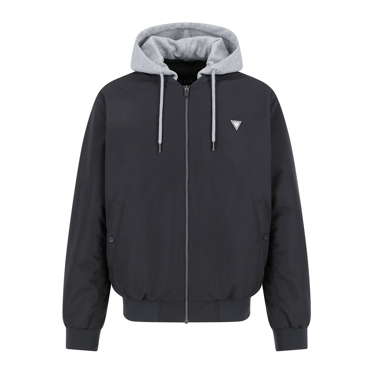 게스 남성 후디 보머 자켓 - 차콜그레이