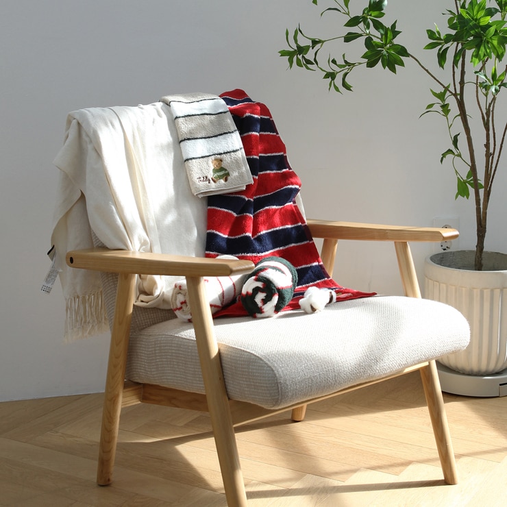 테디베어 선염 세면타월 5P