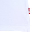 리바이스 여성 코튼 반소매 티셔츠 - 헤드라인로고 화이트