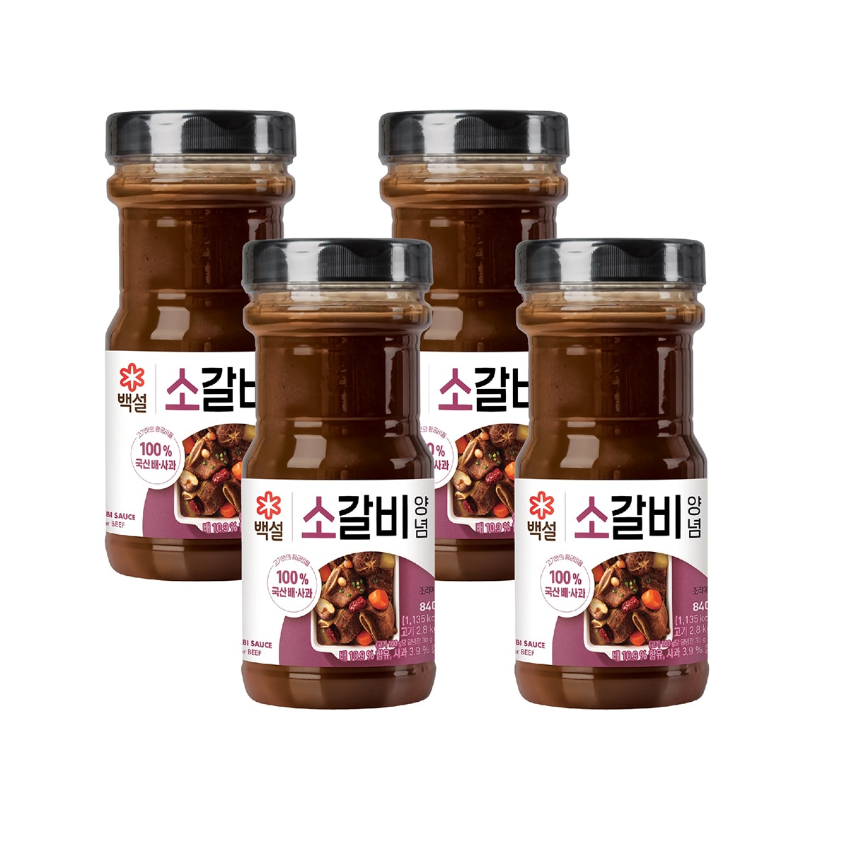 백설 소갈비 양념 840g x 4