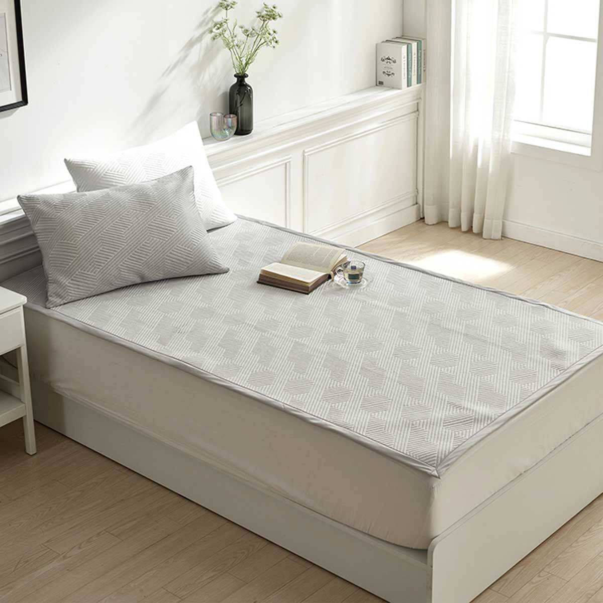 에이프릴엣홈 3중직 아이스 메쉬 패드 - 싱글, 그레이