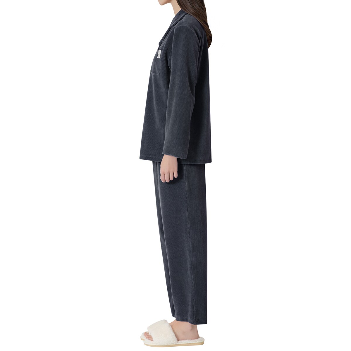 트라이엄프 여성 코듀로이 파자마 세트 - 네이비