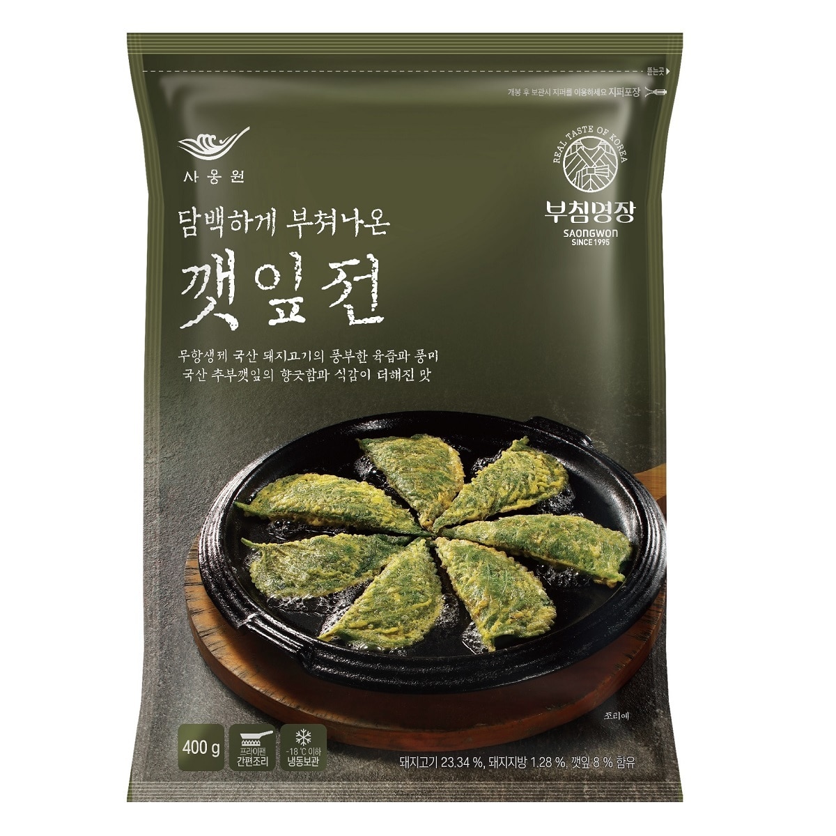 사옹원깻잎전&녹두빈대떡400gx4 (총1,600g)