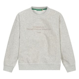 베네통 키즈 긴소매 벨루아 크루 - 오트밀, 150