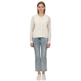 솔레지아 여성 니트 후드 집업 - 아이보리, S