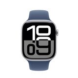 Apple 워치 10 46mm 실버 데님 스포츠 밴드 - S/M