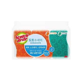 스카치 브라이트 다용도 도트수세미 12개 / 최소구매 2