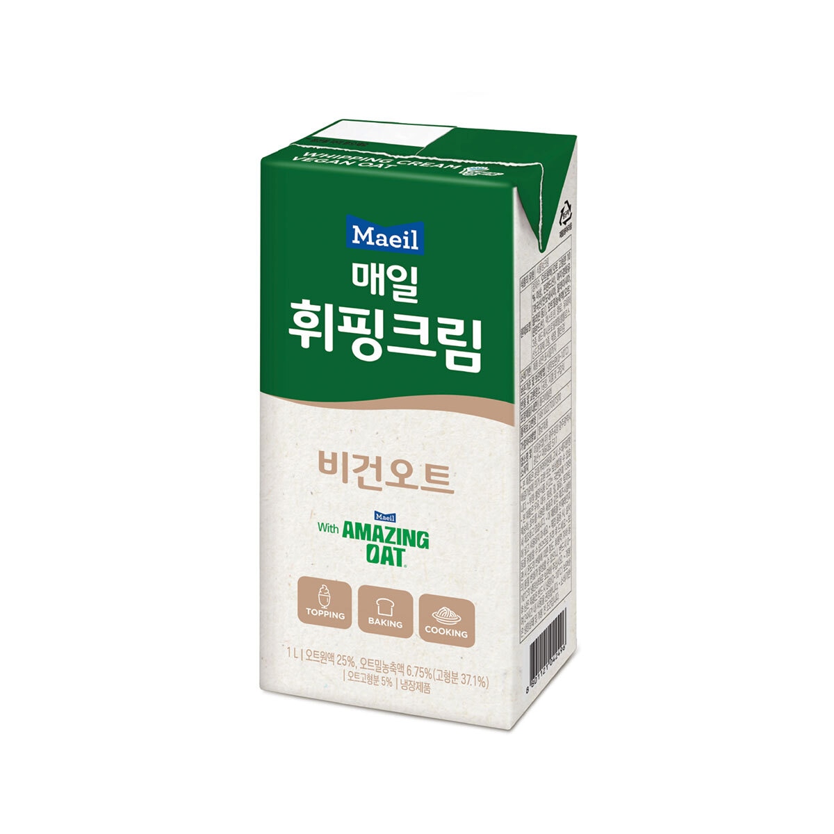 매일유업 휘핑크림 비건오트 1L x 2