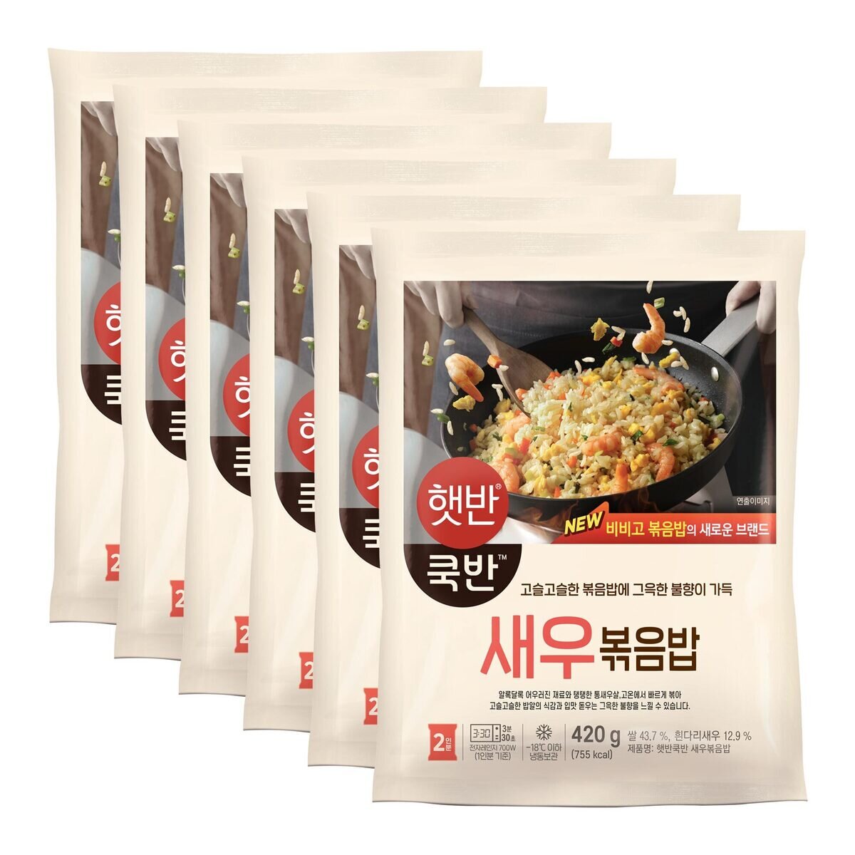 햇반쿡반 새우볶음밥 420g x 6개