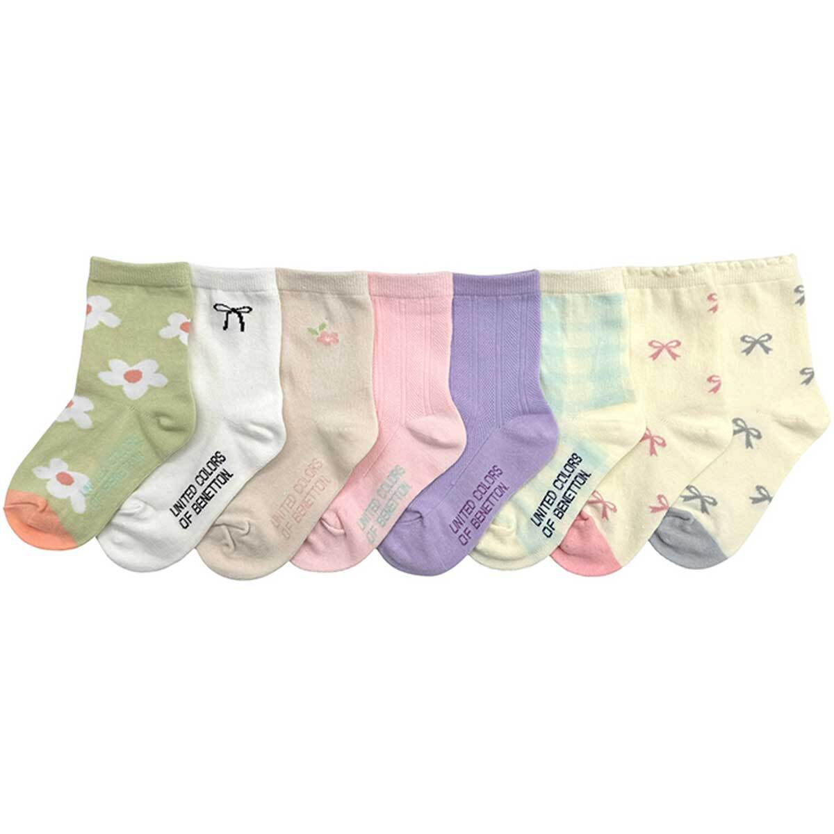 베네통 여아 양말 8족