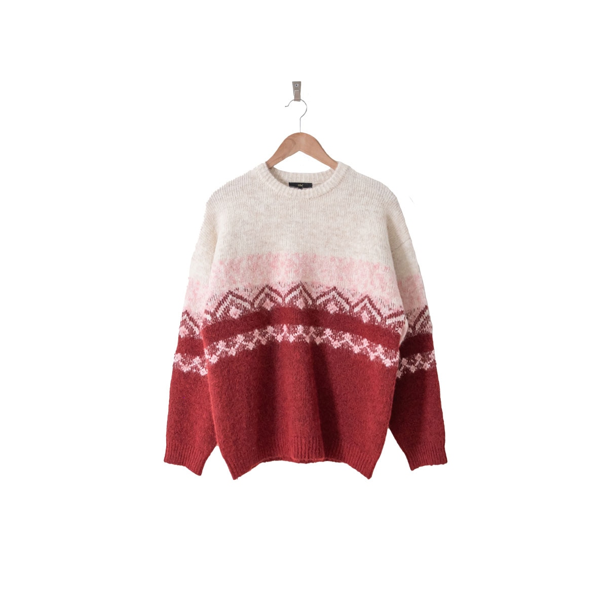 르샵 여성 오버핏 스웨터 - 레드