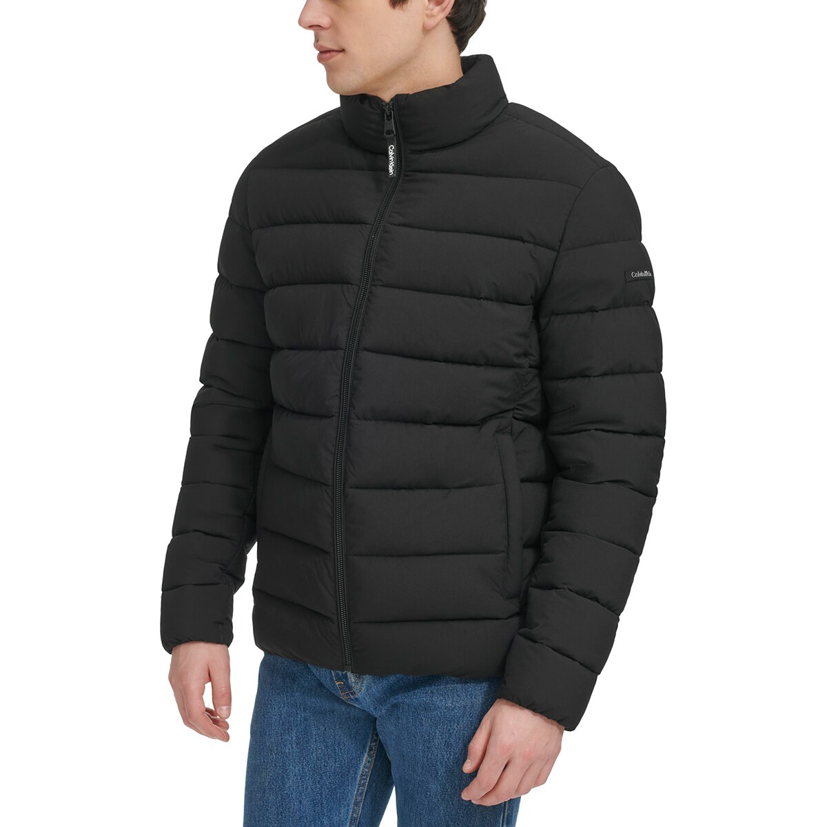 캘빈클라인 남성 스트레치 푸퍼 재킷 - 블랙, S