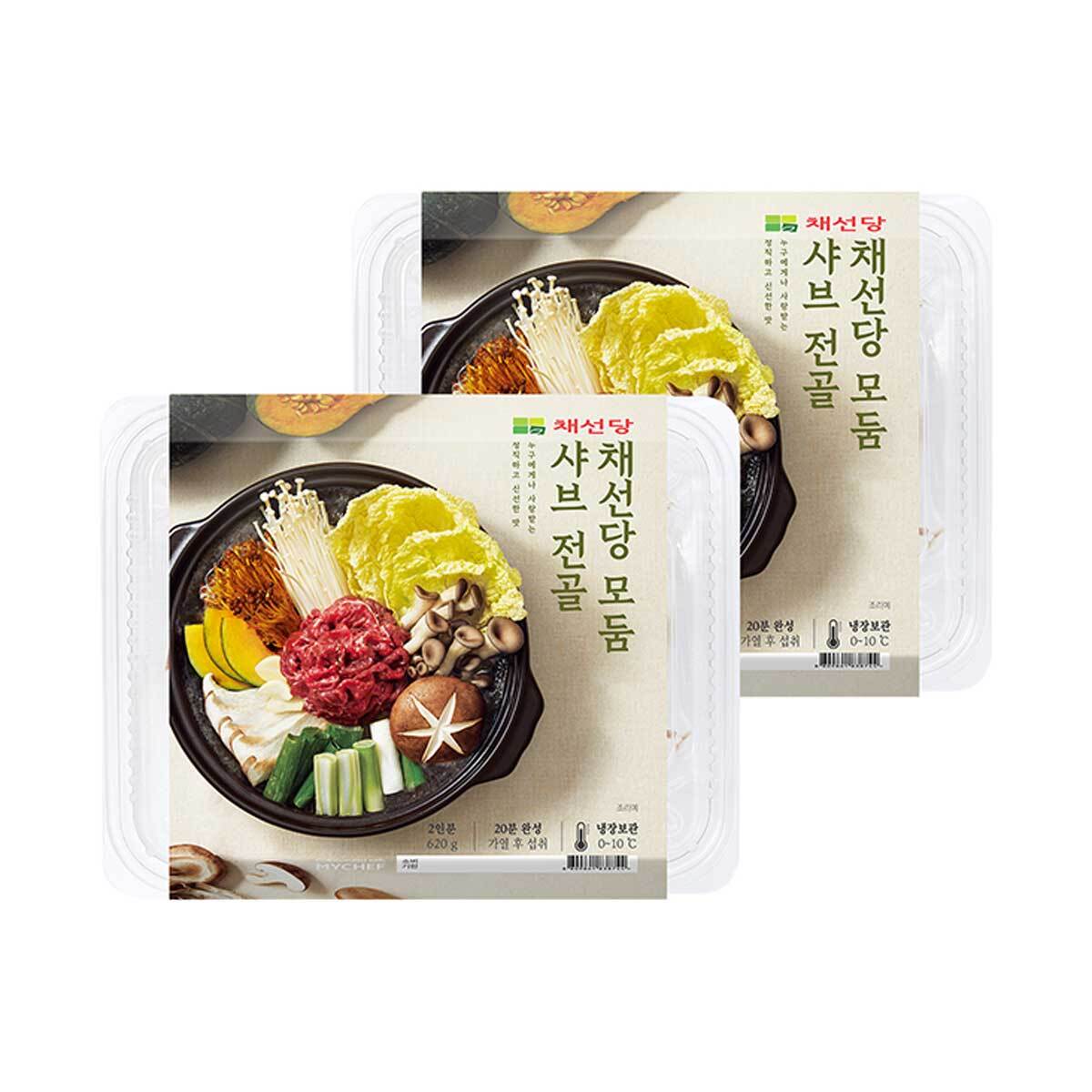 채선당 모둠 샤브전골 620g x 2