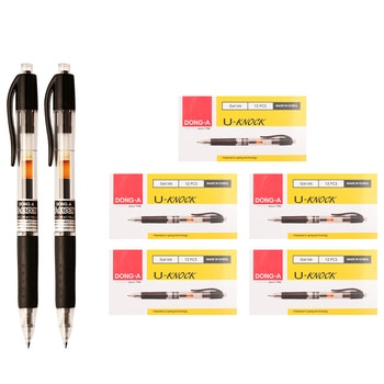 동아 U-Knock 펜 흑색 0.5mm 36개 동아 U-Knock 펜 흑색 0.5mm 36개