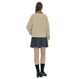 SOUP 여성 카라 숏 재킷 - 라이트 베이지, M