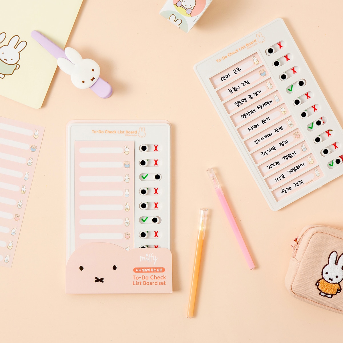 캐릭터 To-do List 보드판 2개 - 미피