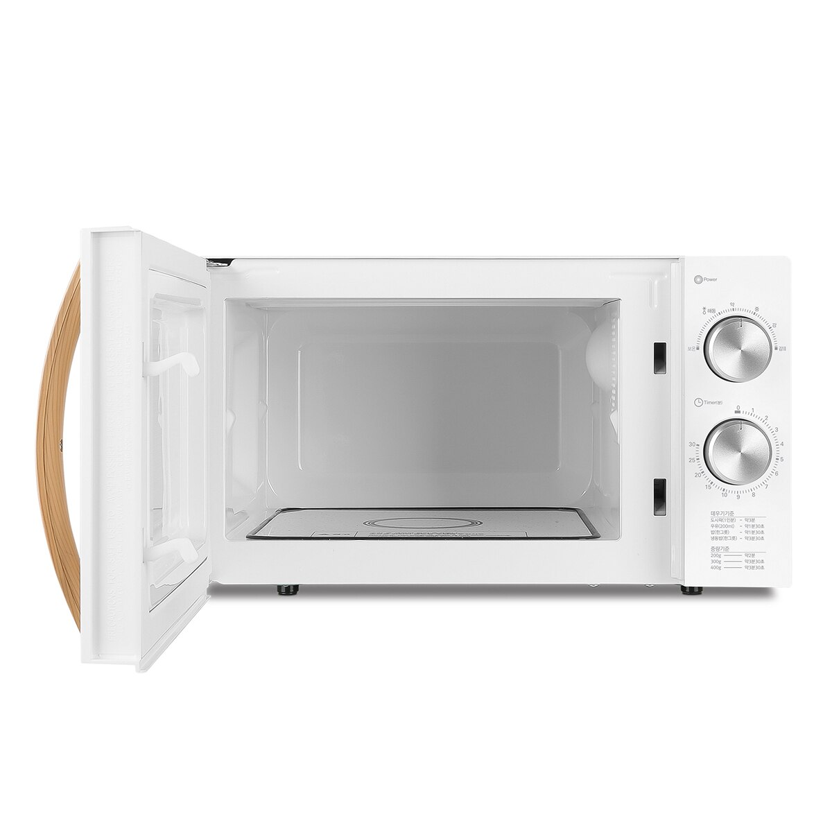 매직쉐프 플랫타입 다이얼 전자레인지 20L MEM-CG20FM - 화이트