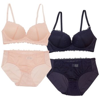 바디블루 여성 레이스 노와이어 브라&팬티 세트4P 바디블루 여성 레이스 노와이어 브라&팬티 세트4P