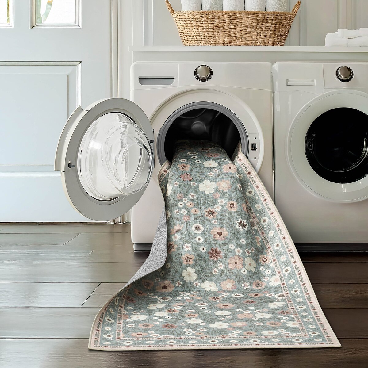 Wyatt&Ash 워셔블 러그 & 러너 세트 - 민트