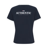 휠라 여성 링거 티셔츠 - 네이비, L