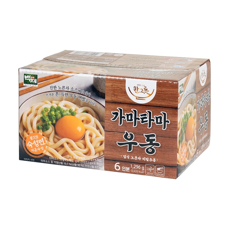 백제 가마타마우동 216g x 6 백제 가마타마우동 216g x 6