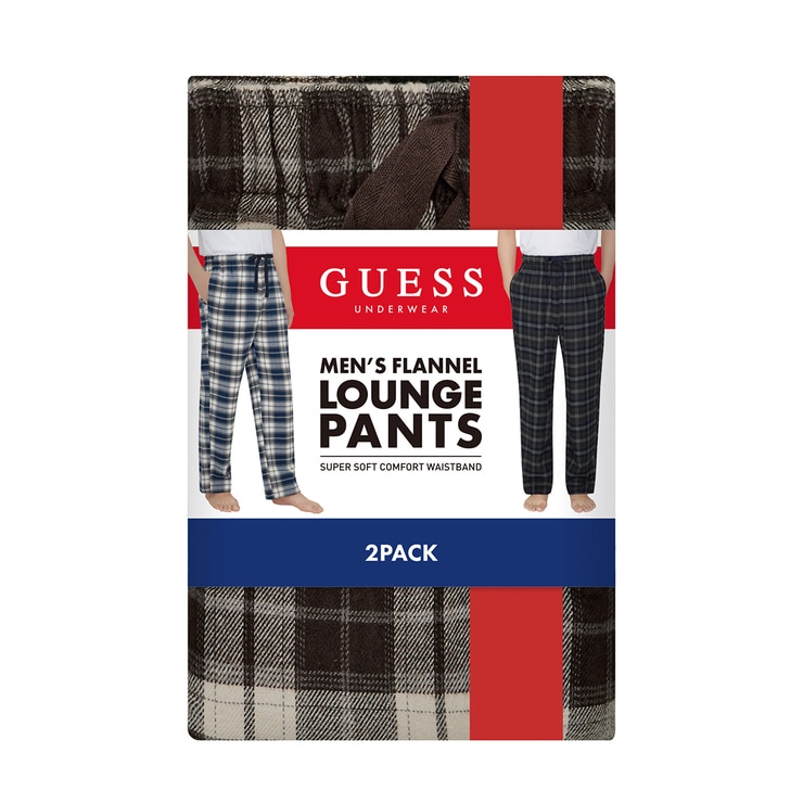 게스 남성 라운지 바지 2매 - 브라운/다크그레이