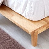 리비니아 평상형 원목 침대 프레임 퀸(Q) - 내추럴