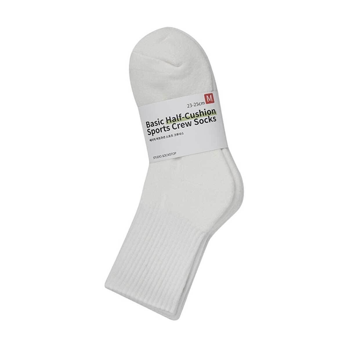 싹스탑 하프쿠션 스포츠 장목 양말 5PR