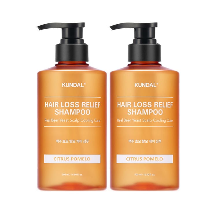 쿤달 맥주효모 탈모 케어 샴푸 500ml x 2개입 - 시트러스포멜로 쿤달 맥주효모 탈모 케어 샴푸 500ml x 2개입 - 시트러스포멜로