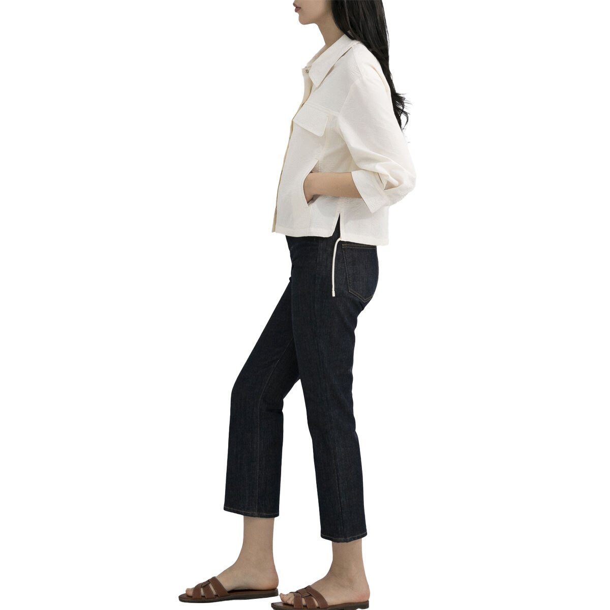 르샵 여성 셔츠 재킷 - 아이보리