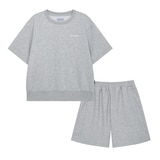 컬럼비아 여성 코튼 스웨트 셋업 - 멜란지 그레이, S