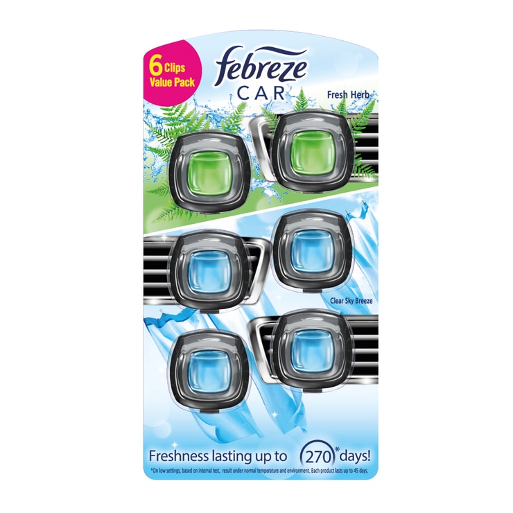 페브리즈 차량용 방향제 클립 2.2ml 6개
