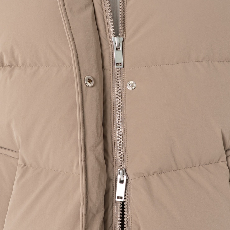 SOUP 여성 롱 다운 재킷 - 다크 베이지, L