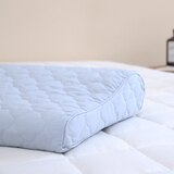 April At Home 고밀도 워싱면 방수 메모리폼 낮은베개 - 블루