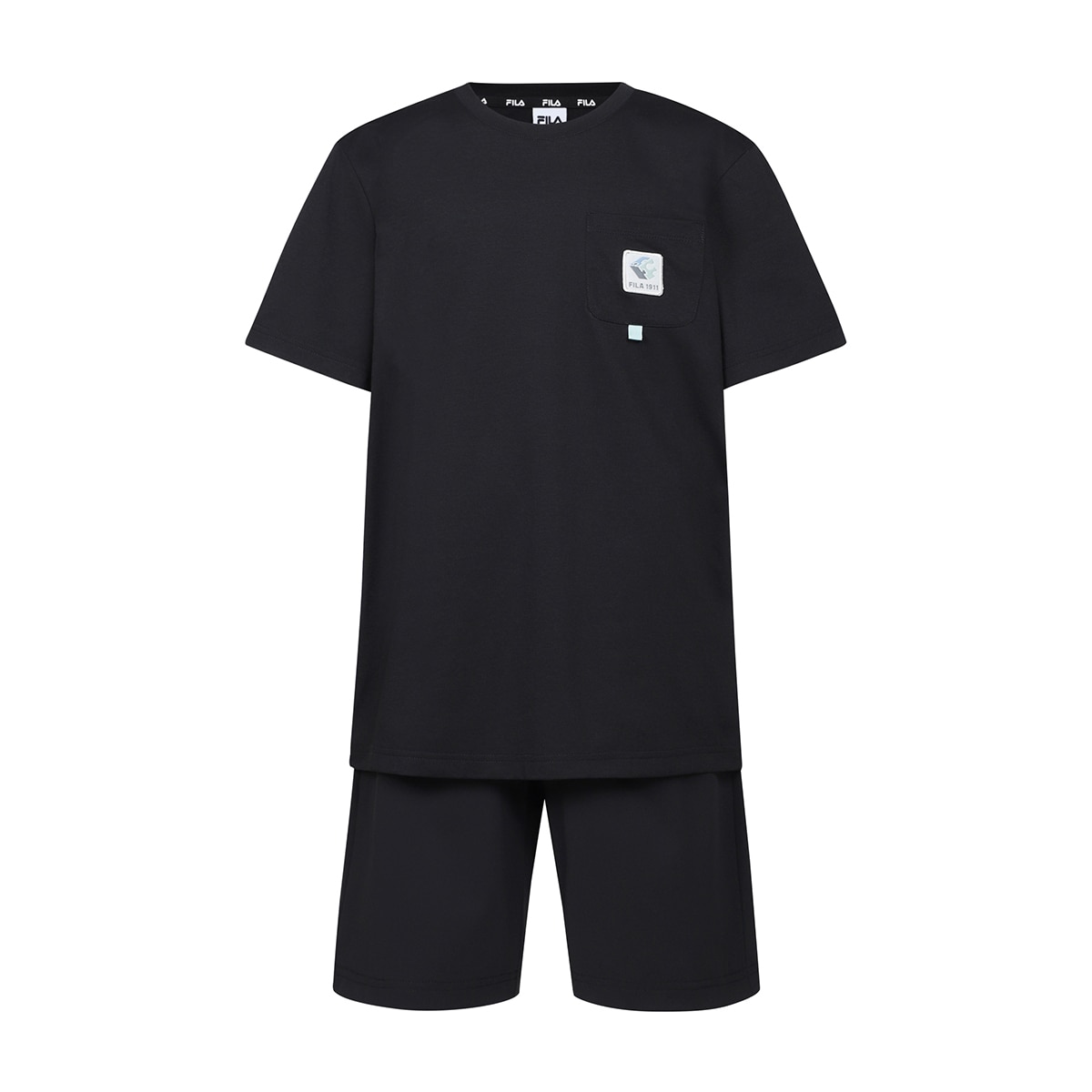 휠라 키즈 상하의 2PC 세트 - 블랙/블랙 휠라 키즈 상하의 2PC 세트 - 블랙/블랙