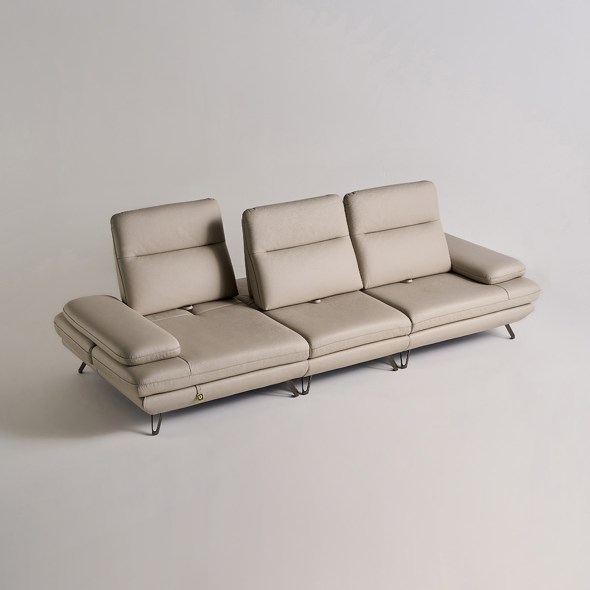 다우닝 모아나 스윙 전체 천연가죽 소파 3.5인