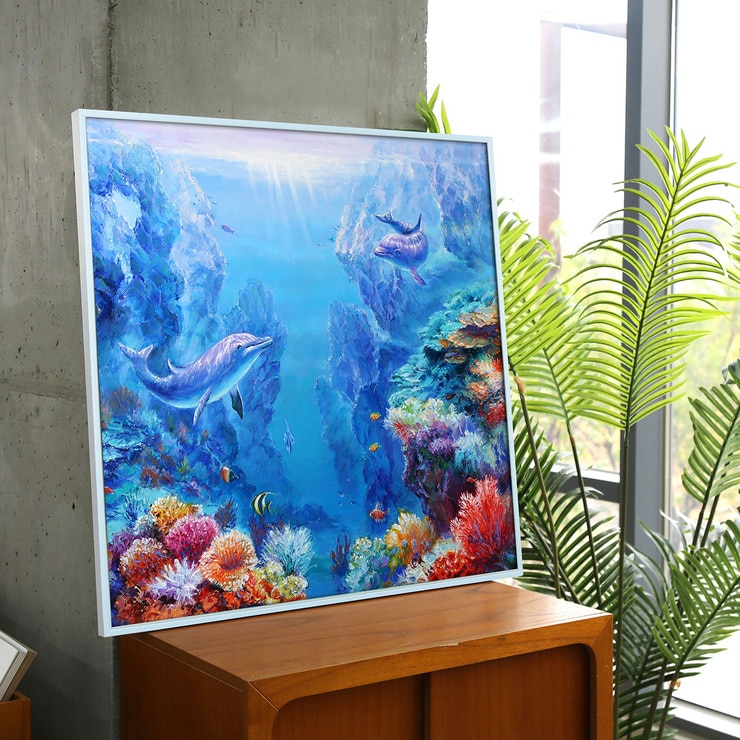 지클레 그림 액자 76x76cm - 바닷속 이야기 지클레 그림 액자 76x76cm - 바닷속 이야기