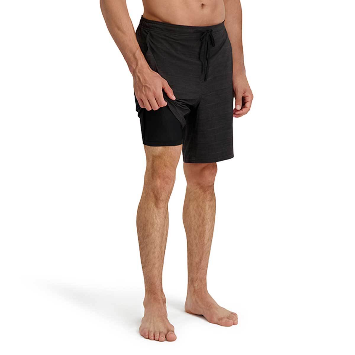 커클랜드 시그니춰 남성 반바지 수영복 - 블랙헤더