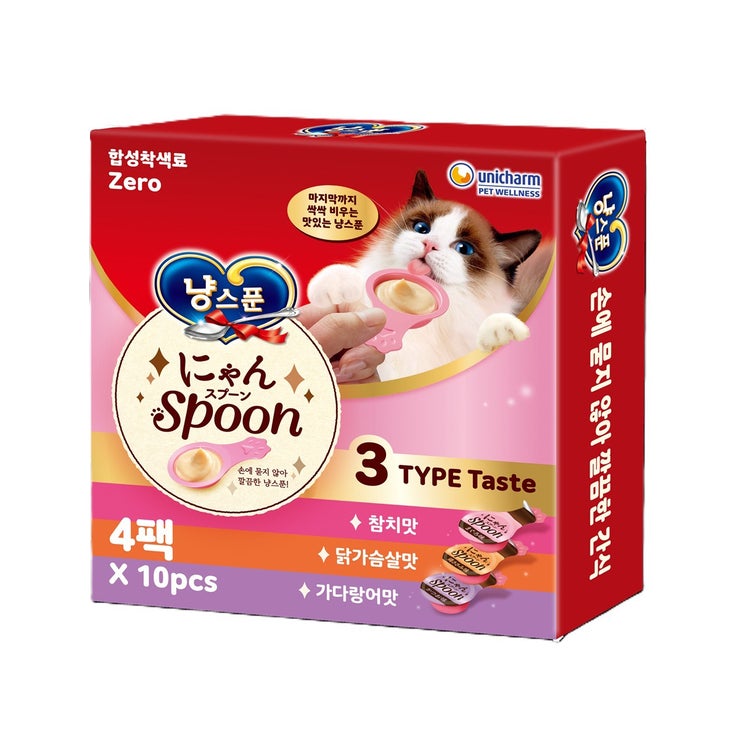 유니참 긴노스푼 냥스푼 10 x 4팩 유니참 긴노스푼 냥스푼 10 x 4팩